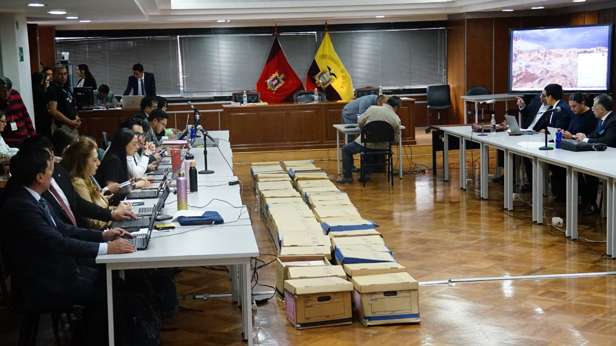 Audiencia de juicio del caso Reconstrucción de Manabí.