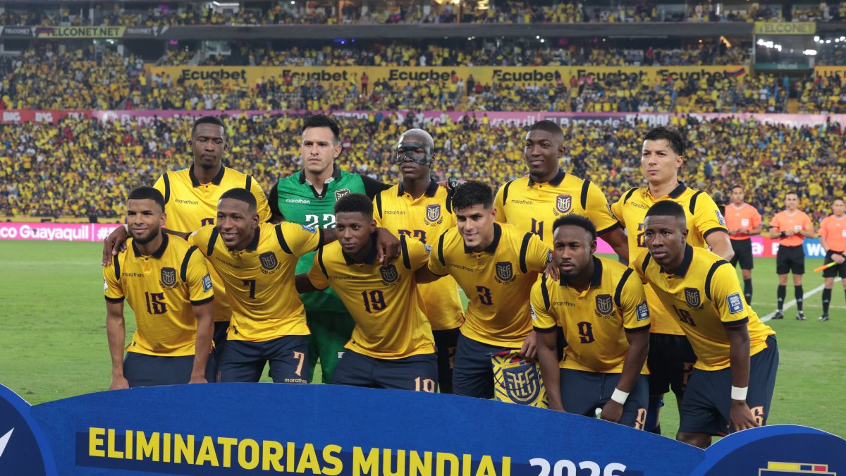 El equipo de Ecuador que le empató a Brasil 0-0 en Guayaquil, por la fecha 15 de las eliminatorias sudamericanas 2026.