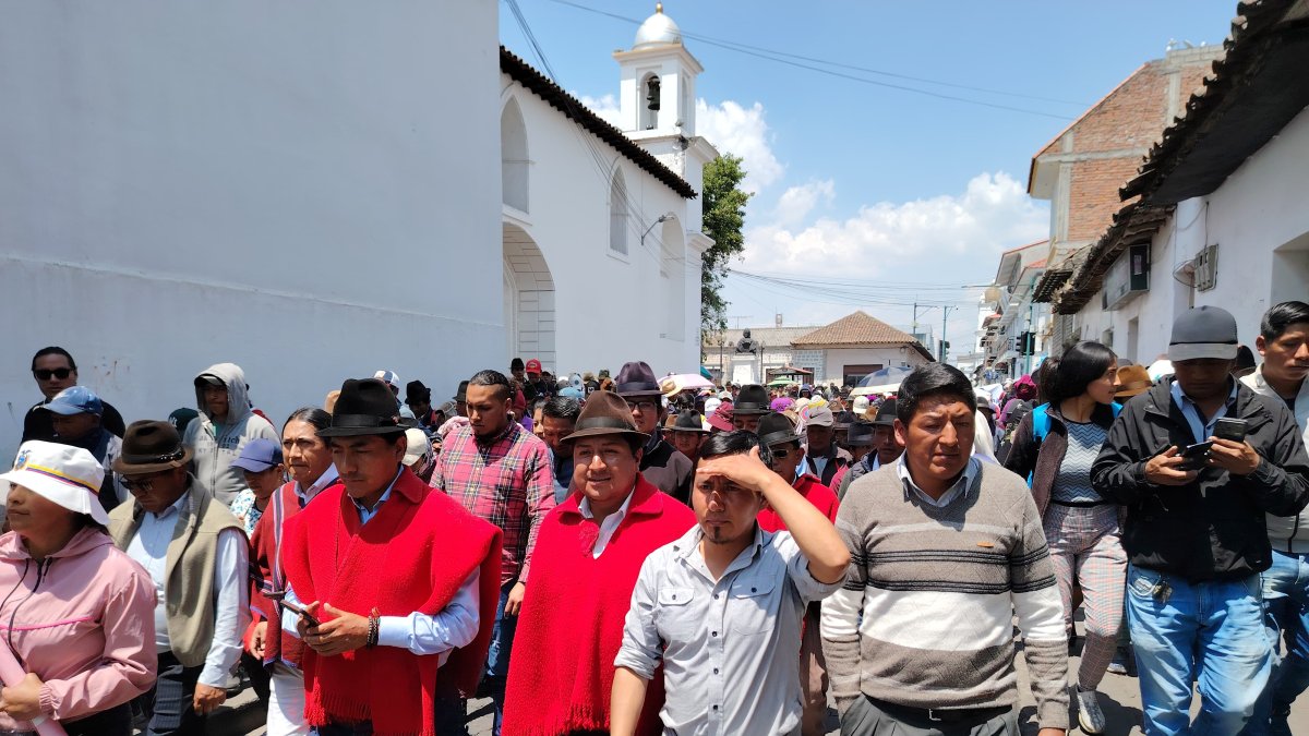 Leónidas Iza, presidente de la Conaie criticó las decisiones económicas adoptadas por el presidente Noboa.