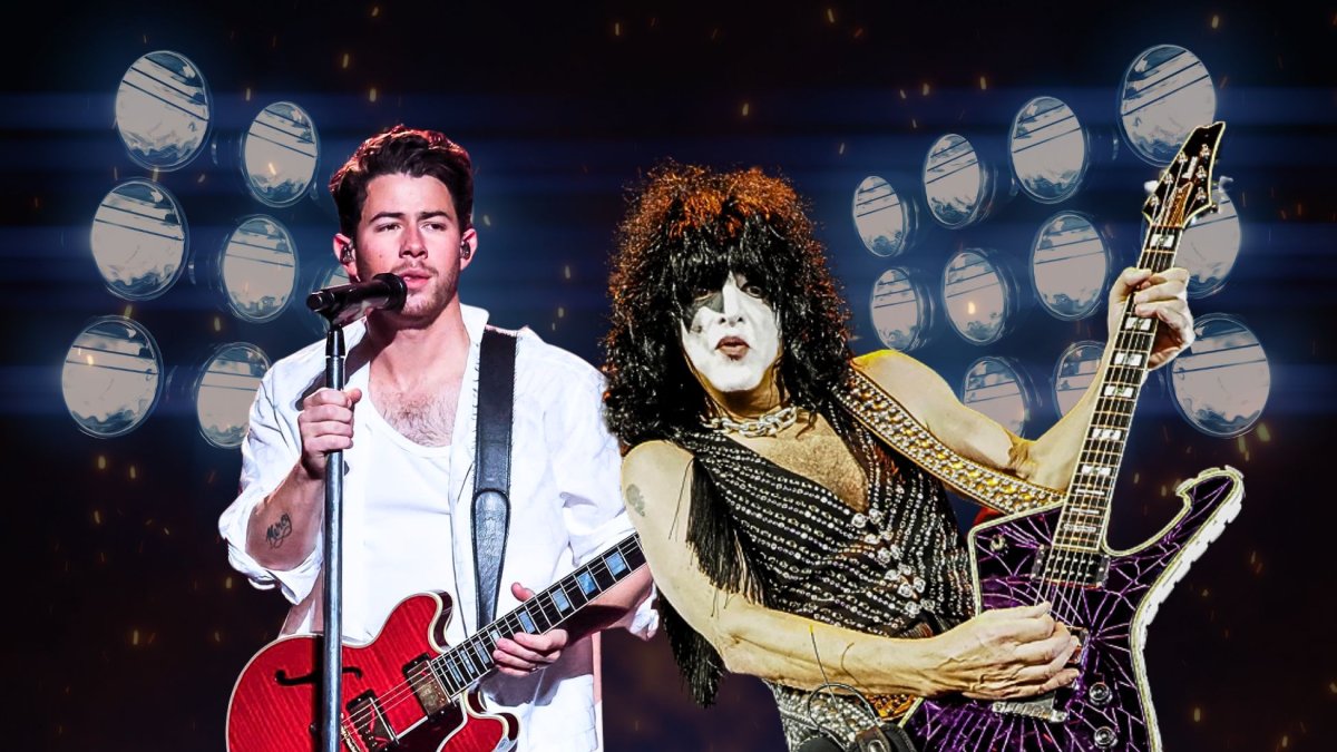 Nick Jonas y Paul Stanley.