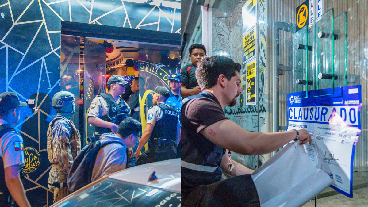 Las autoridades realizaron la clausura de varios locales al norte de Guayaquil.