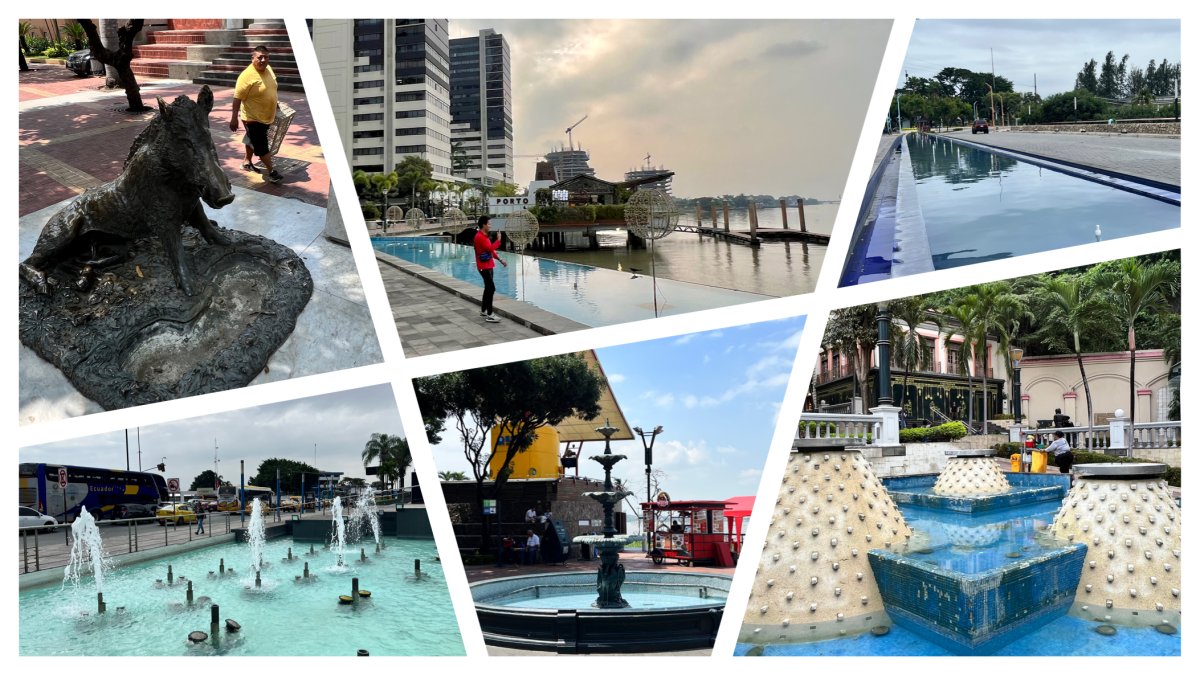 Varias piletas y fuentes de agua de Guayaquil no están operativas; estas deberían ser recuperadas para mejorar el ambiente de la ciudad y que sean un elemento que aporte al turismo urbano.