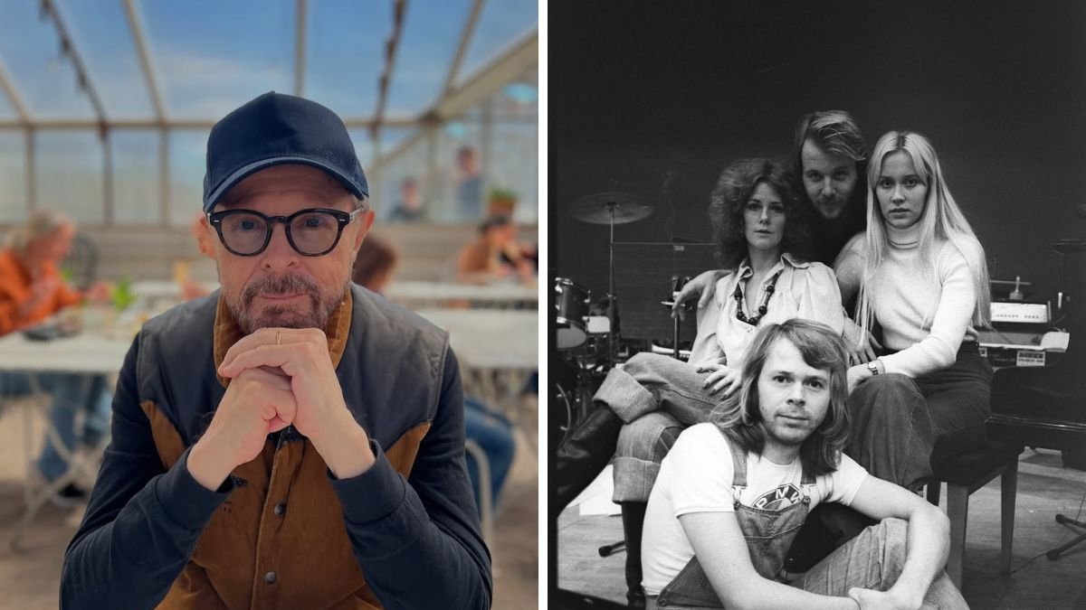Björn Ulvaeus y la agrupación de ABBA en 1974