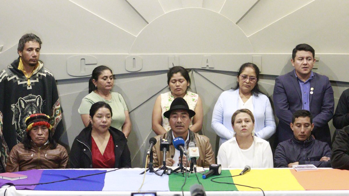 Conaie y Frente Nacional Antiminero anuncian resistencia frente a la expansión minera en Ecuador