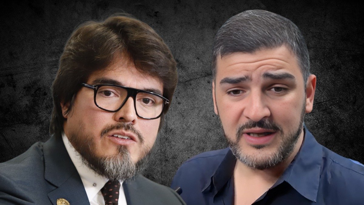 El ministro de Gobierno, José De La Gasca, y el alcalde de Guayaquil, Aquiles Álvarez.