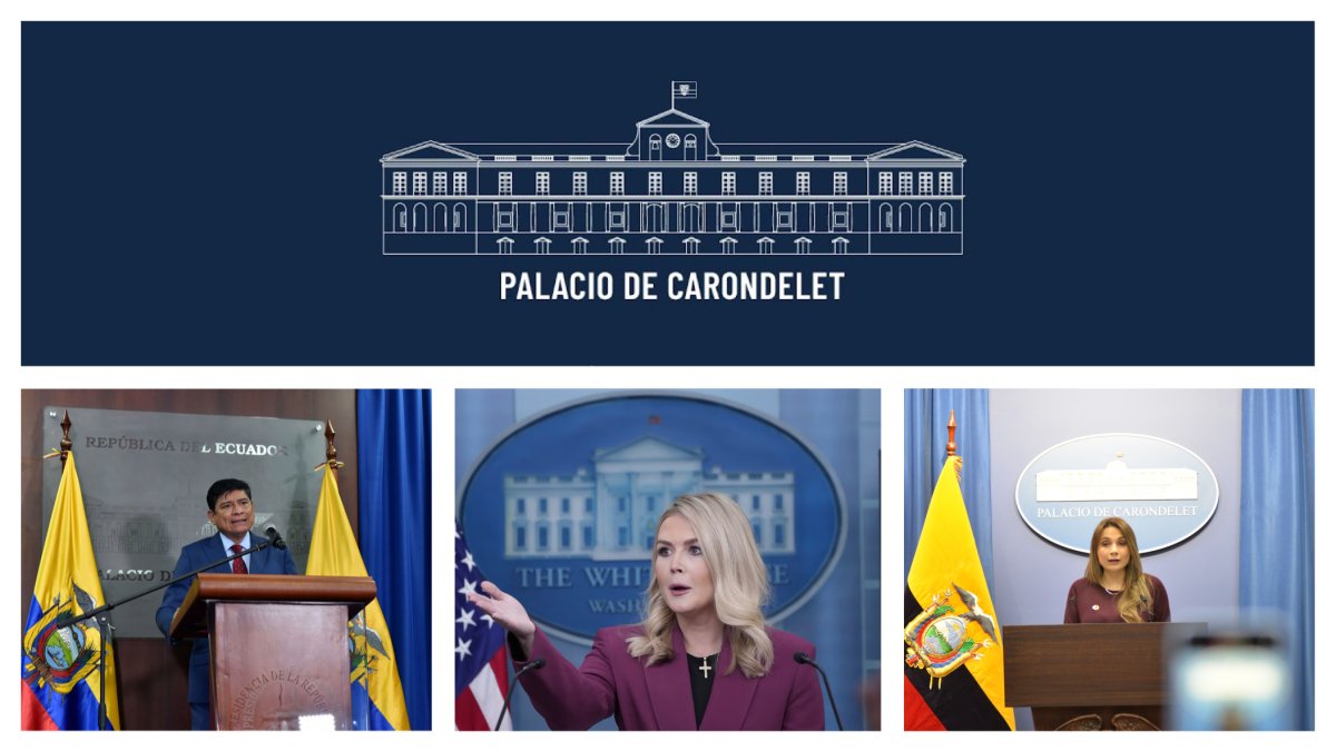 El salón de la vocería presidencial representa simbólicamente el poder, explica uno de los académicos consultados por EXPRESO. El régimen buscaría reforzar la idea de un Estado de orden y serio.