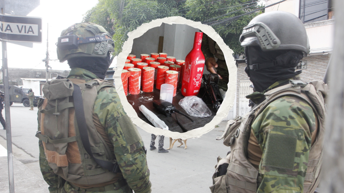 Los explosivos estaban en una casa del sector de Las Orquídeas, en el norte de Guayaquil.