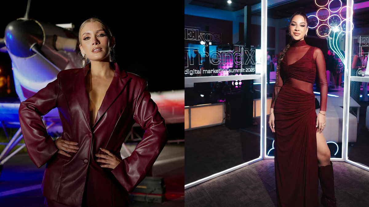 Emilia Valdez y Viviana Salame son unas de las influencers que utilizan el color burdeos en su vestuario.