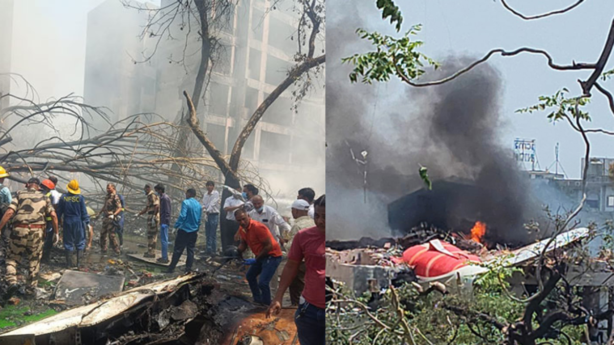 Varios videos sobre el accidente aéreo en India circulan en redes sociales.