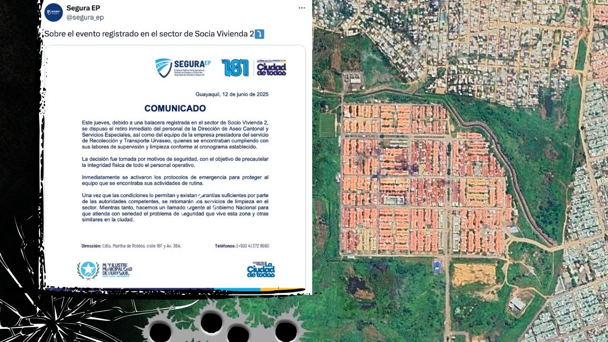 Balacera en Guayaquil obliga a suspender recolección de basura en Socio Vivienda 2