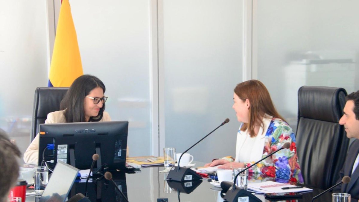 La ministra de Economía y Finanzas, Sariha Moya, se reunió en mayo de 2025 con representantes del Fondo.