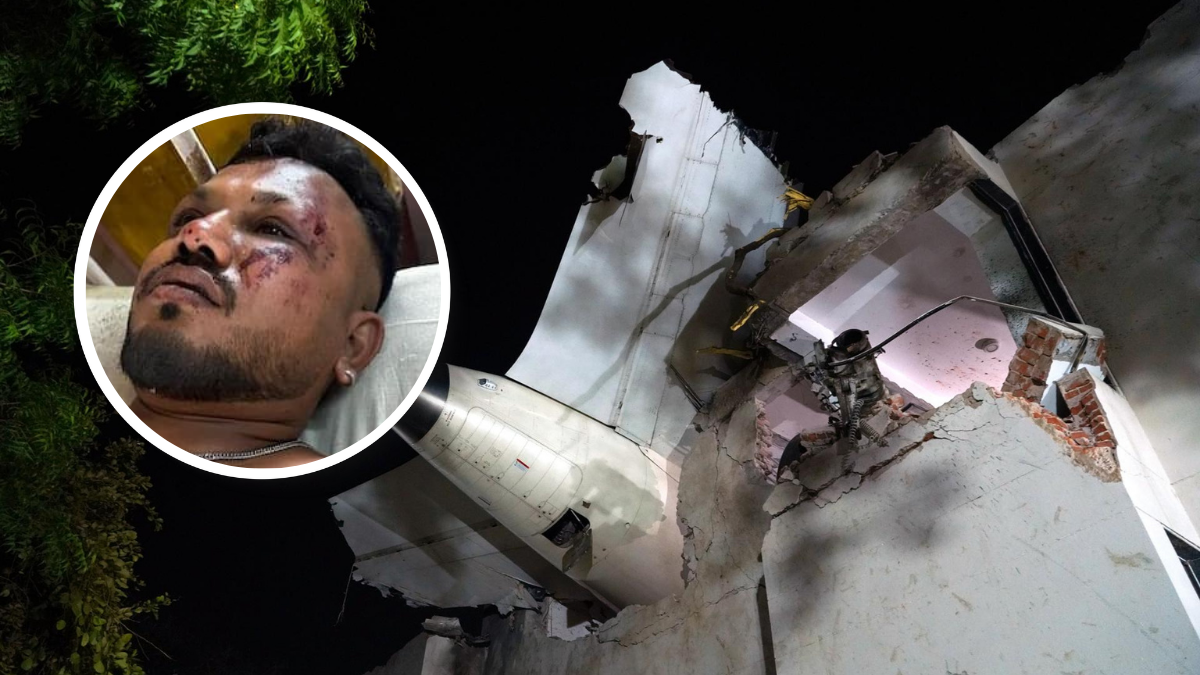 Vishwash Kumar Ramesh, el único sobreviviente del vuelo AI-171, fue captado caminando hacia una ambulancia tras el accidente en Ahmedabad.