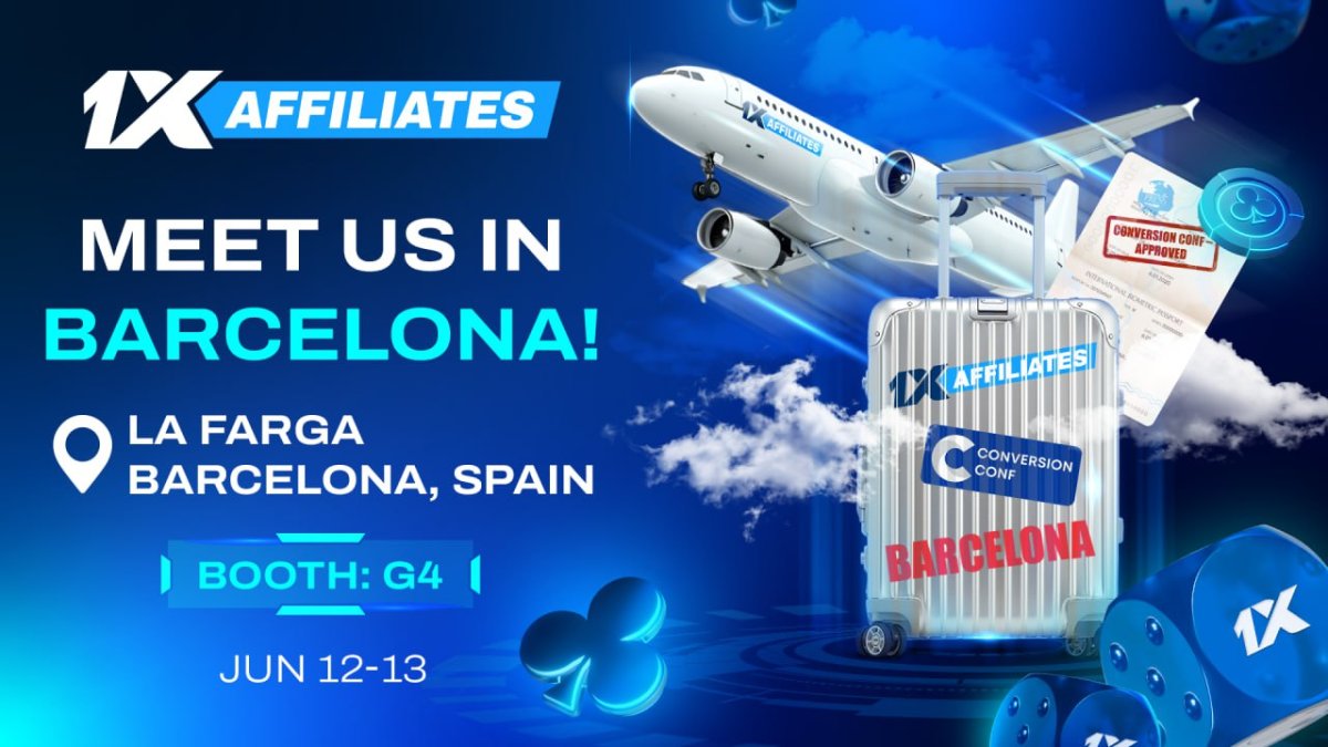 El equipo de 1xAffiliates estará presente en el stand G4 de Conversion Conf 2025 en Barcelona, compartiendo oportunidades de negocio y sorteando premios exclusivos.
