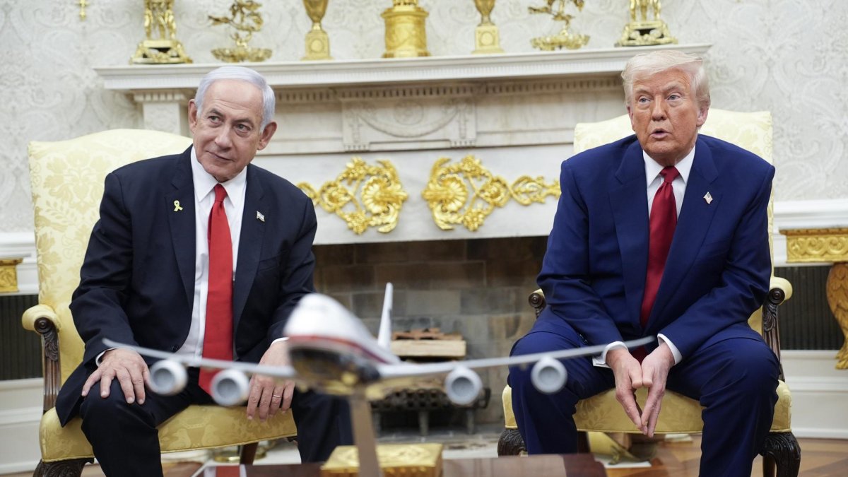 El presidente estadounidense, Donald Trump, y el primer ministro israelí, Benjamín Netanyahu.