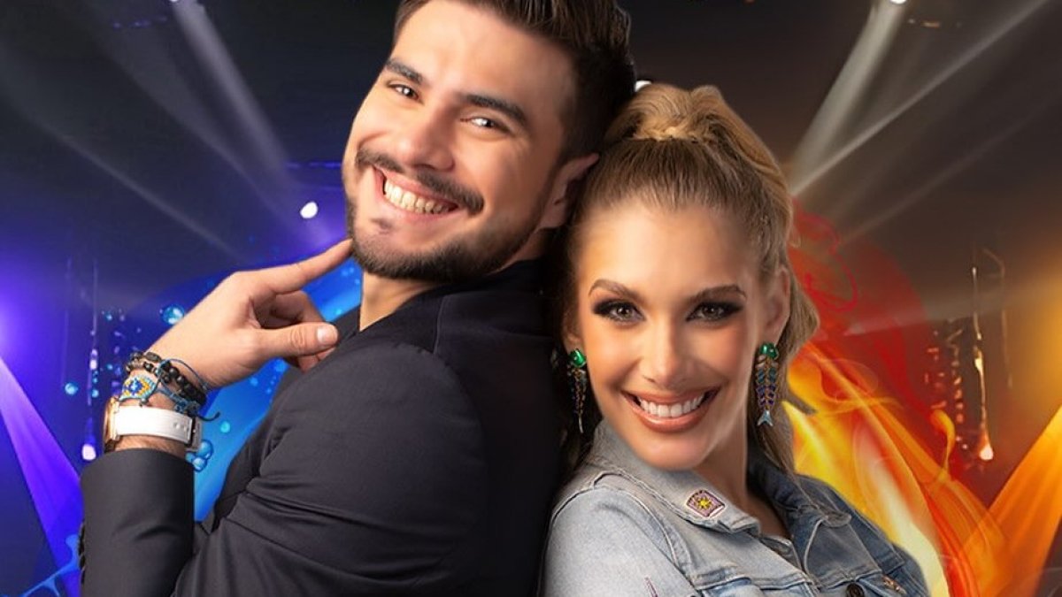Carlos Scavone y Emiliana Valdez, presentadores.