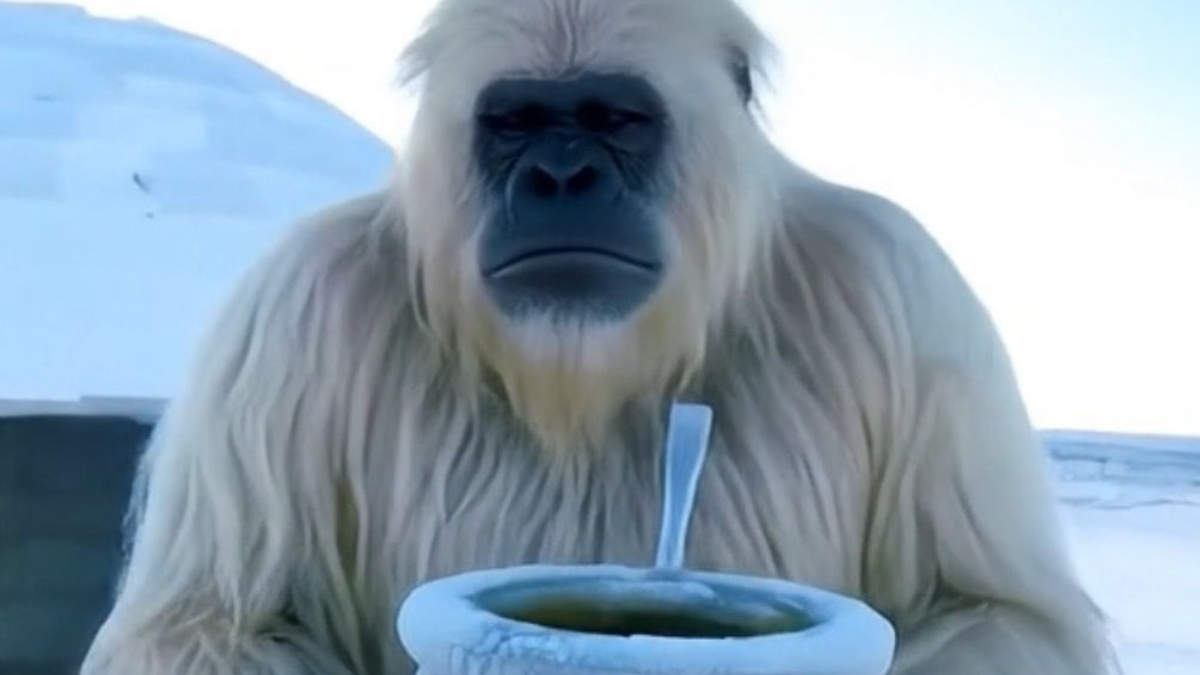 El 'Loco Blanco', el gorila virtual que se ha vuelto viral en TikTok gracias a la IA.