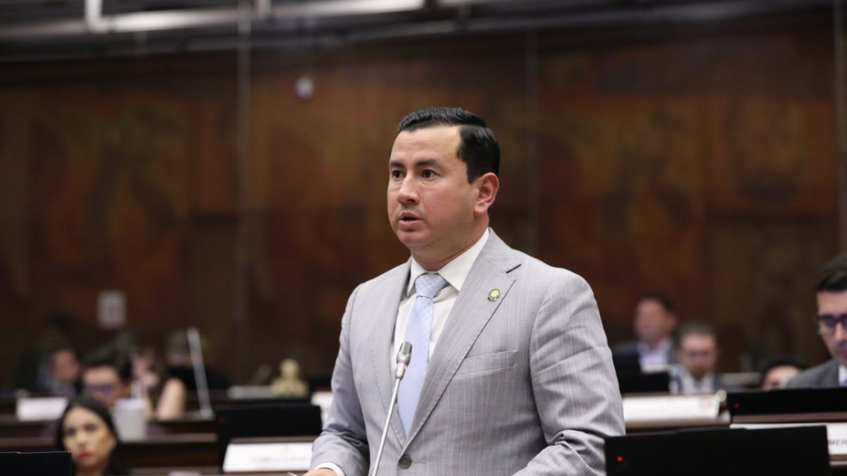 El asambleísta del oficialismo, el excorreísta Ferdinan Álvarez.