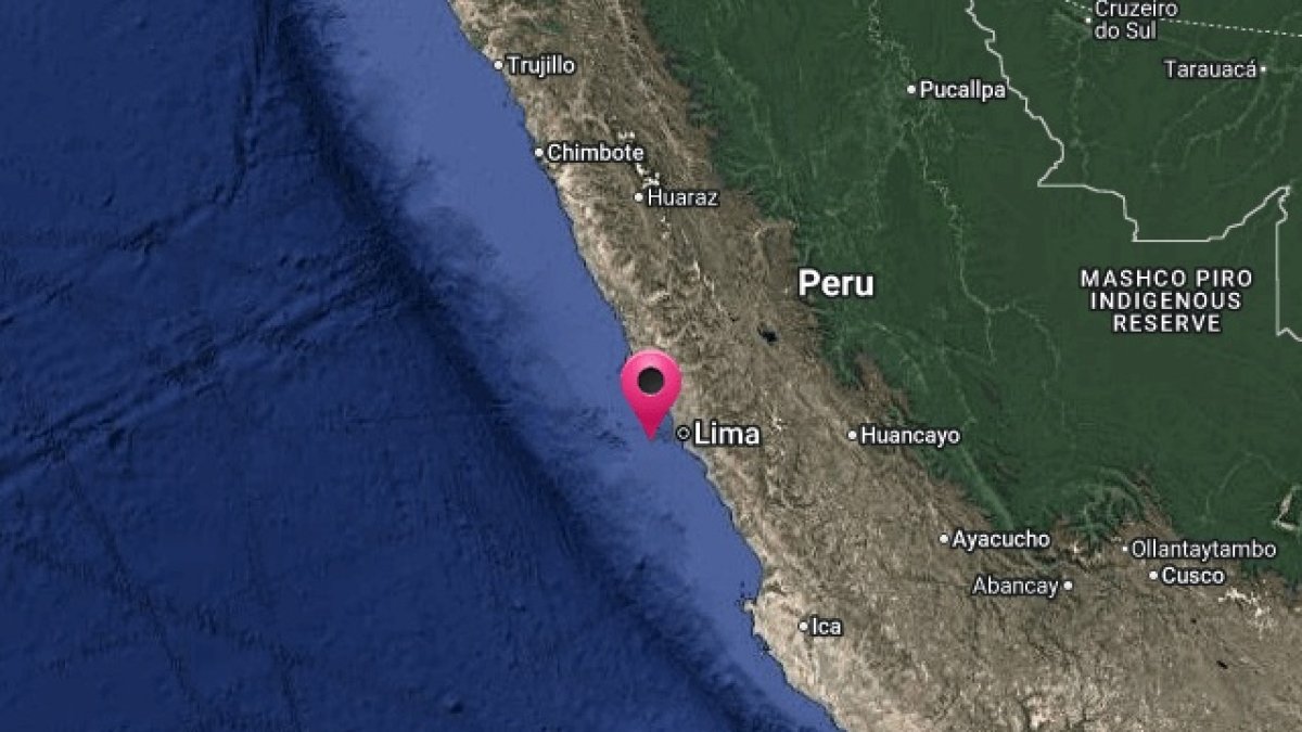 Imagen referencial sobre la zona del sismo.