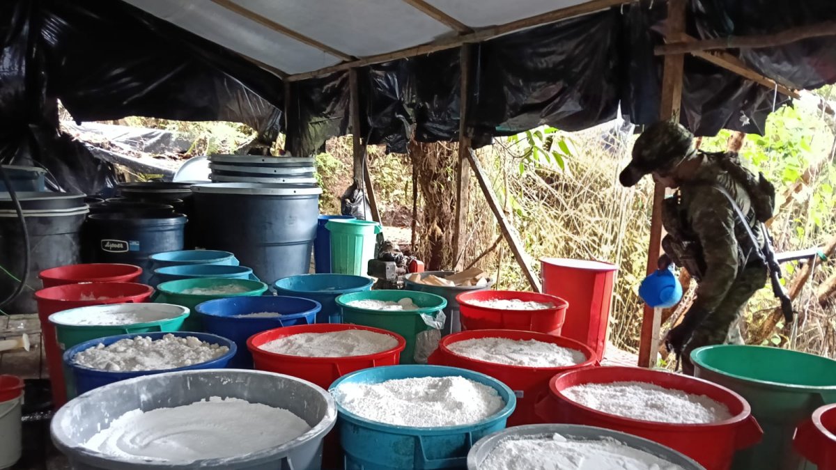 El laboratorio fue localizado frente al sector El Calvario, en la parroquia Santa Bárbara.
