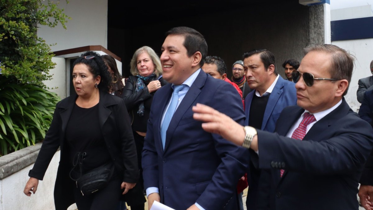 Andrés Arauz, excandidato de la Revolución Ciudadana, en su presentación en la Corte, el pasado viernes 13 de junio.