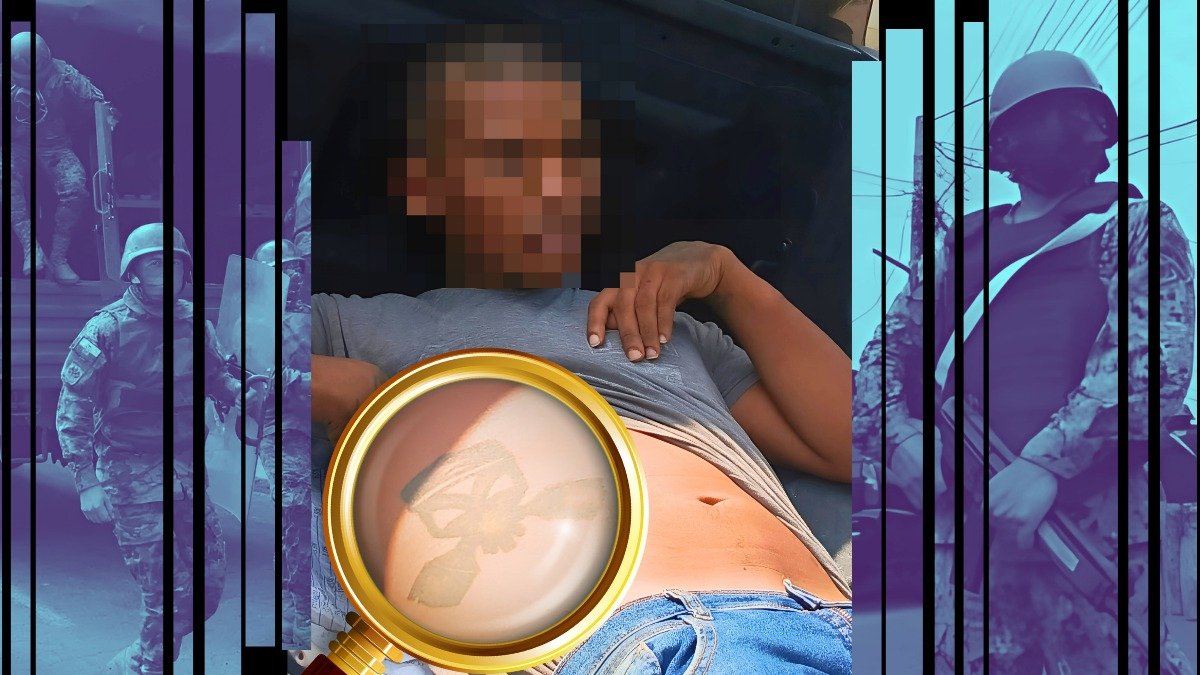El presunto miembro del Tren de Aragua fue identificado por un tatuaje en su abdomen.