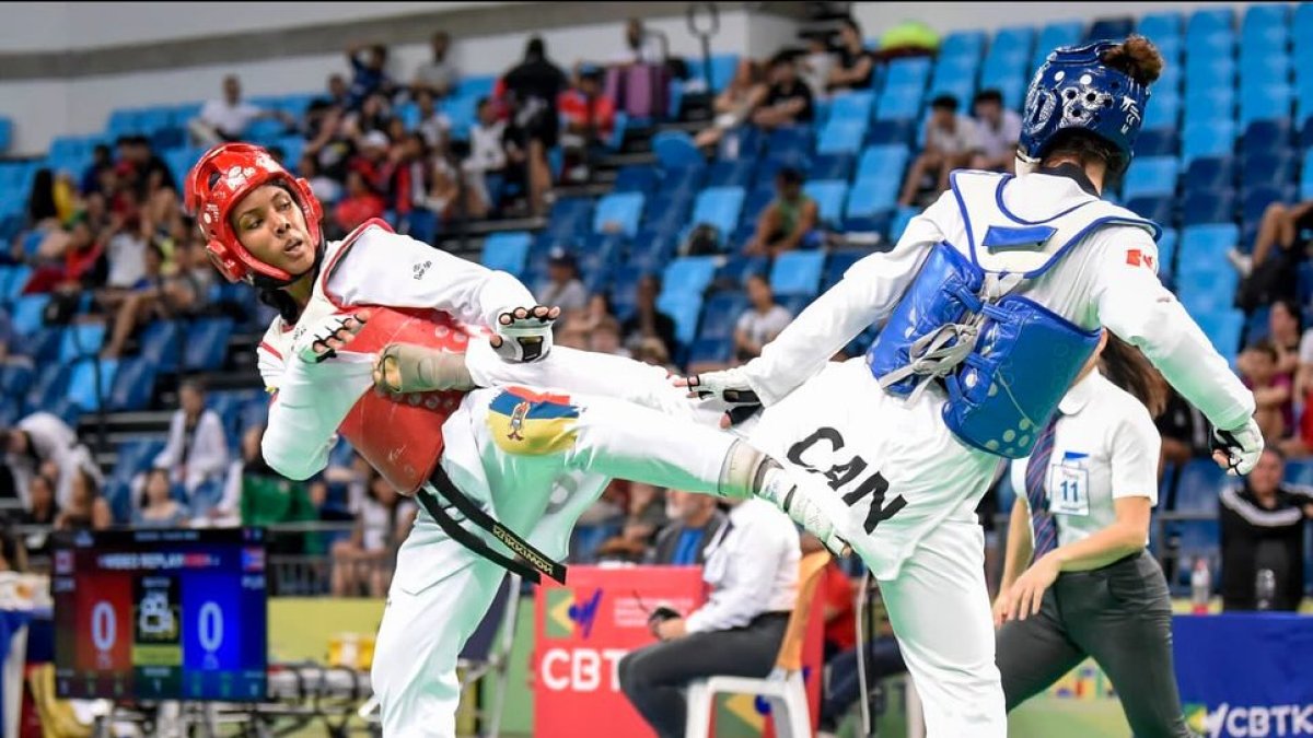 La deportista guayaquileña en una de las dos competencias ganadas en los últimos 30 días.