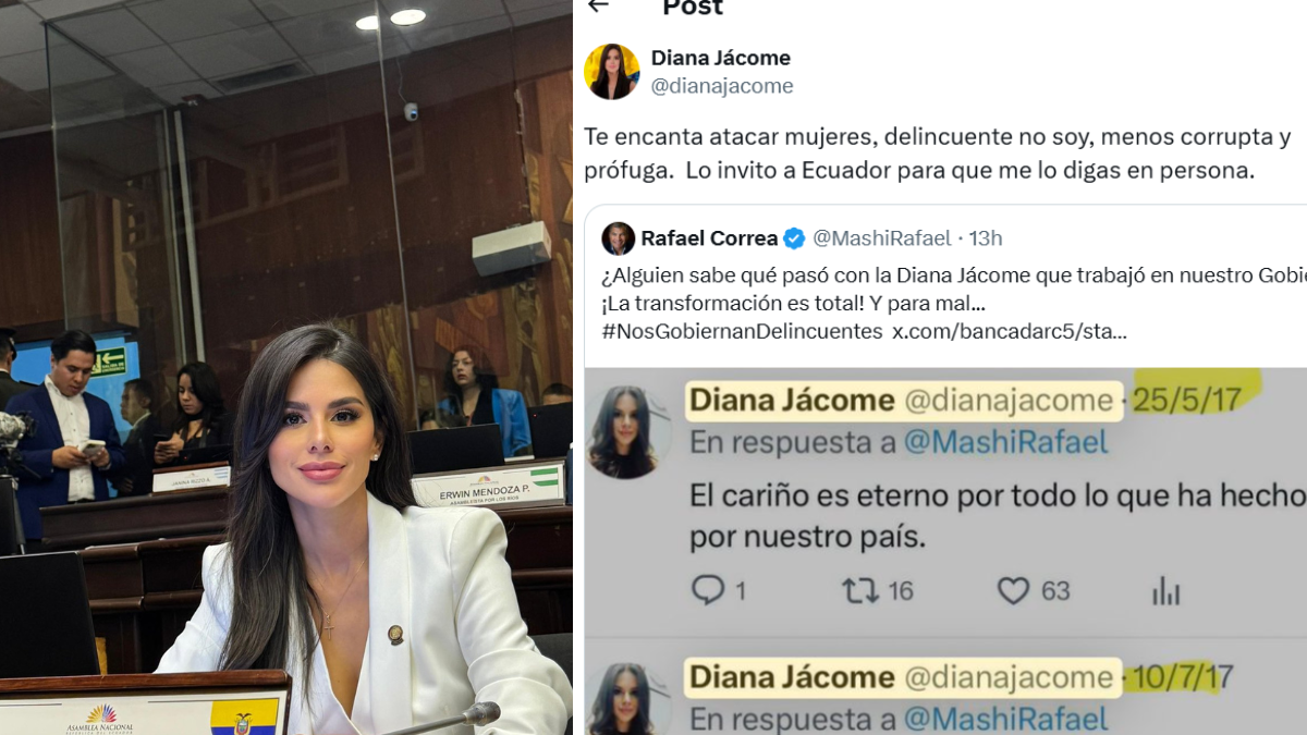 Diana Jácome le responde al expresidente Rafael Correa, quien sacó exes del baúl de los recuerdos.