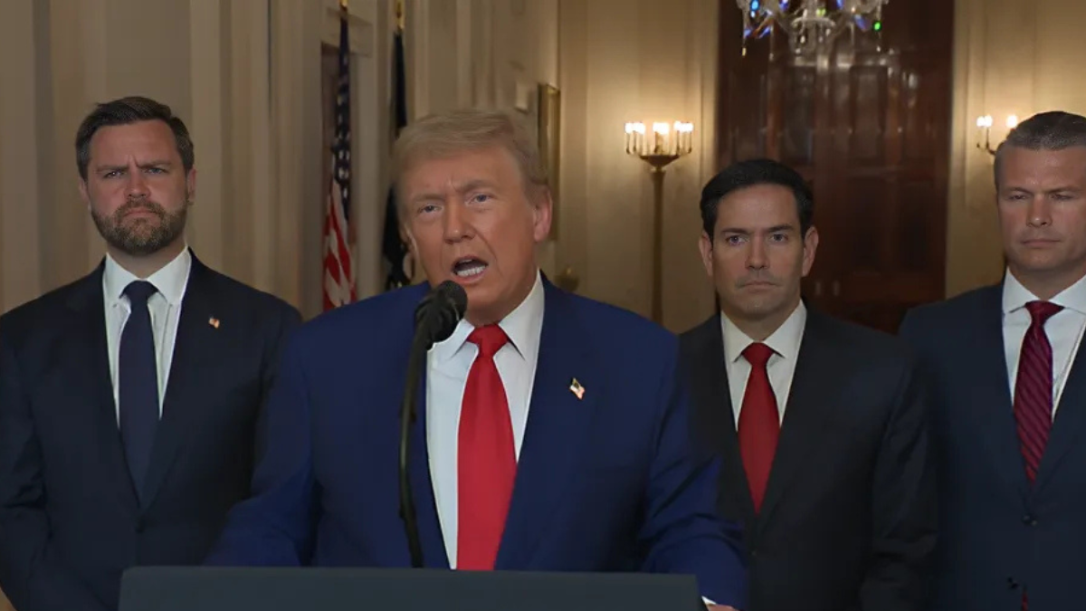 Donald Trump habló a Estados Unidos y al mundo esta noche del 21 de junio de 2025.