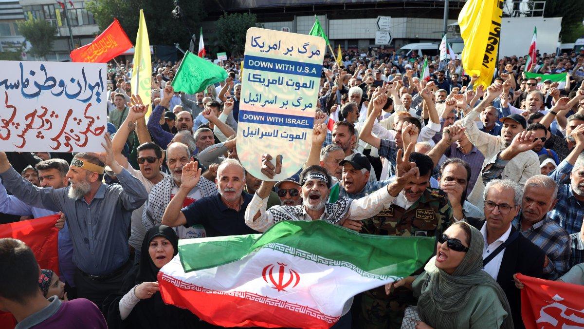 Protestas en contra de Estados Unidos en Irán.
