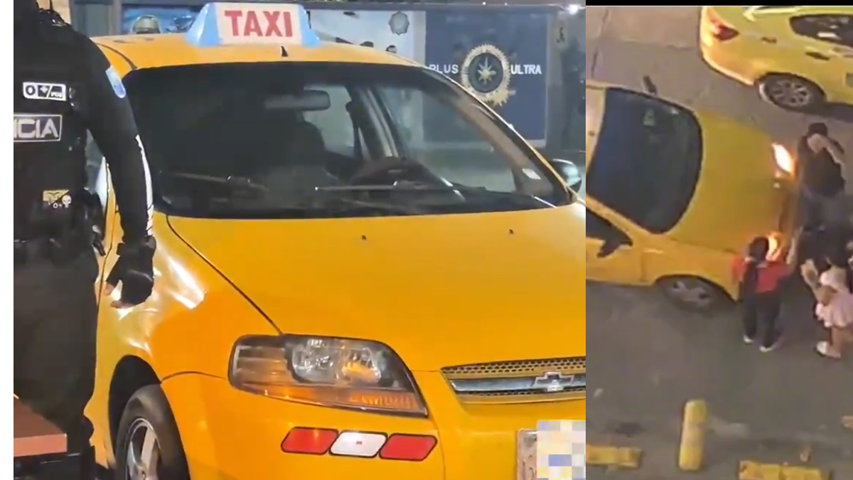 Un operativo con drones permitió identificar el taxi involucrado.