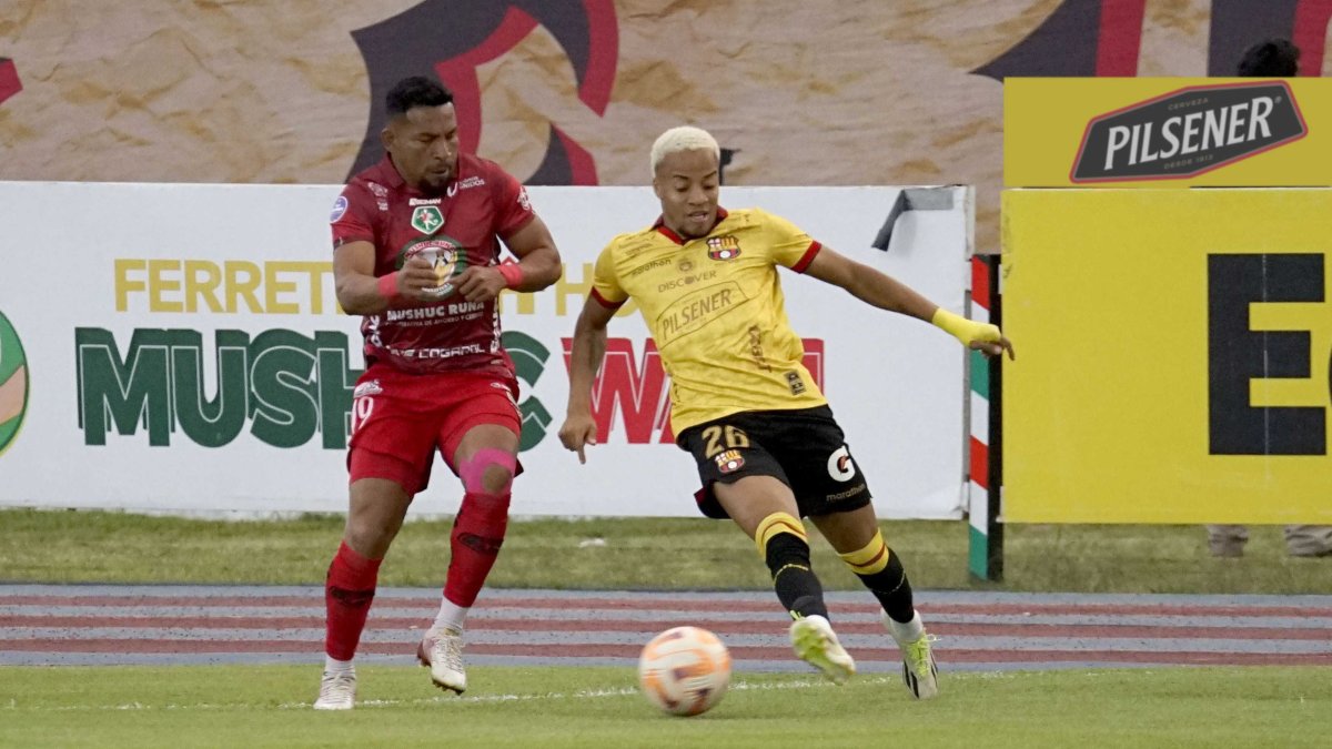 El partido entre Mushuc Runa y Barcelona SC se llevó a cabo en el Olímpico de Riobamba.