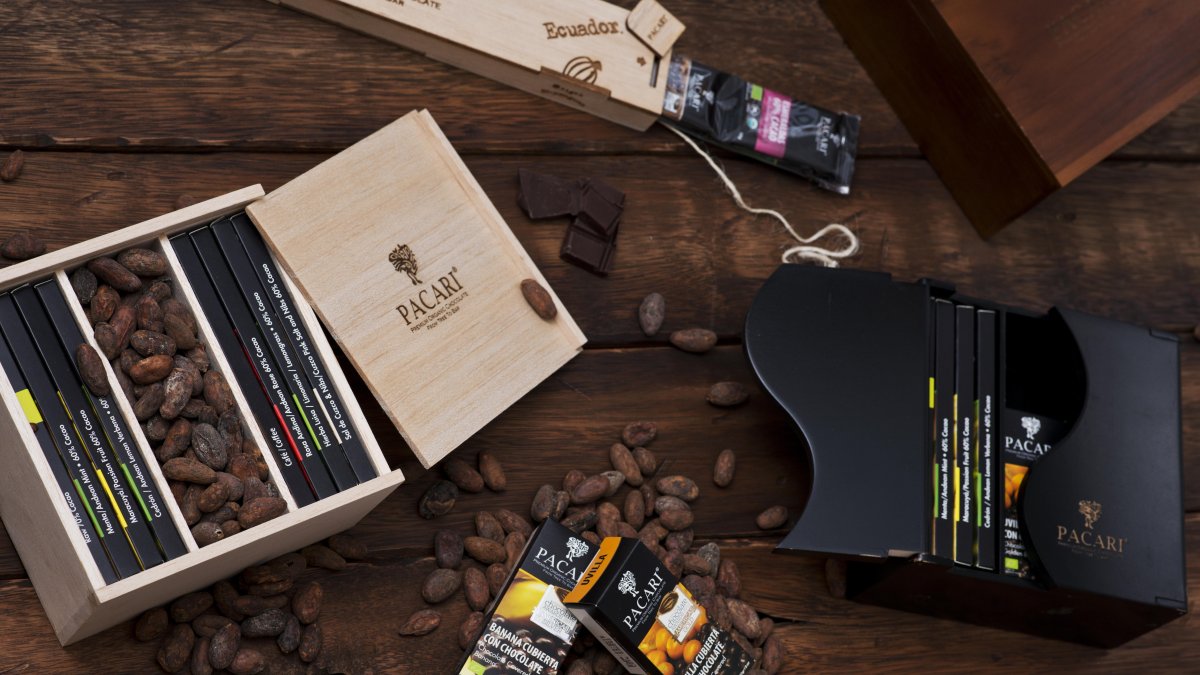 Los diferentes sabores y presentaciones del chocolate Pacari.