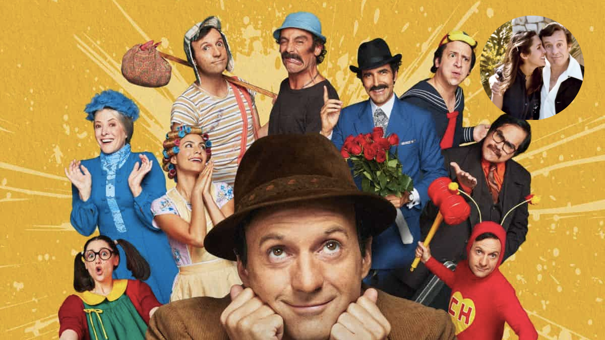 Pablo Cruz interpreta a Chespirito junto a Margarita Ruiz, basada en Florinda Meza, en la serie que revela romances y conflictos tras bastidores.