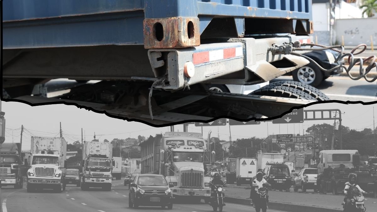 Una peatona murió en la vía Perimetral cuando un contenedor se desprendió del tráiler que lo llevaba y le cayó encima.