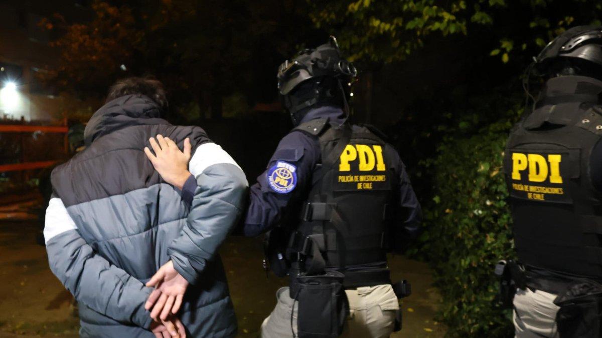 Detención de un hombre vinculado al Tren de Aragua este martes 24 de junio de 2025, en Santiago (Chile).