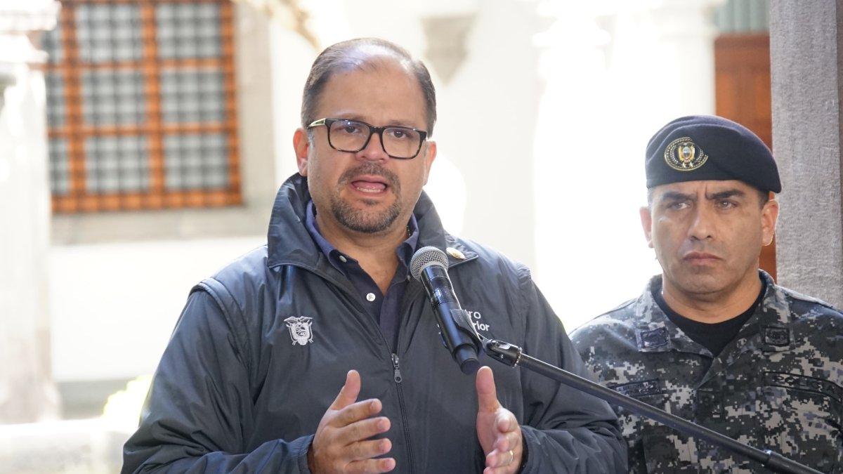 Ministro del Interior John Reimberg habló en una rueda de prensa sobre el proceso de captura de alias 