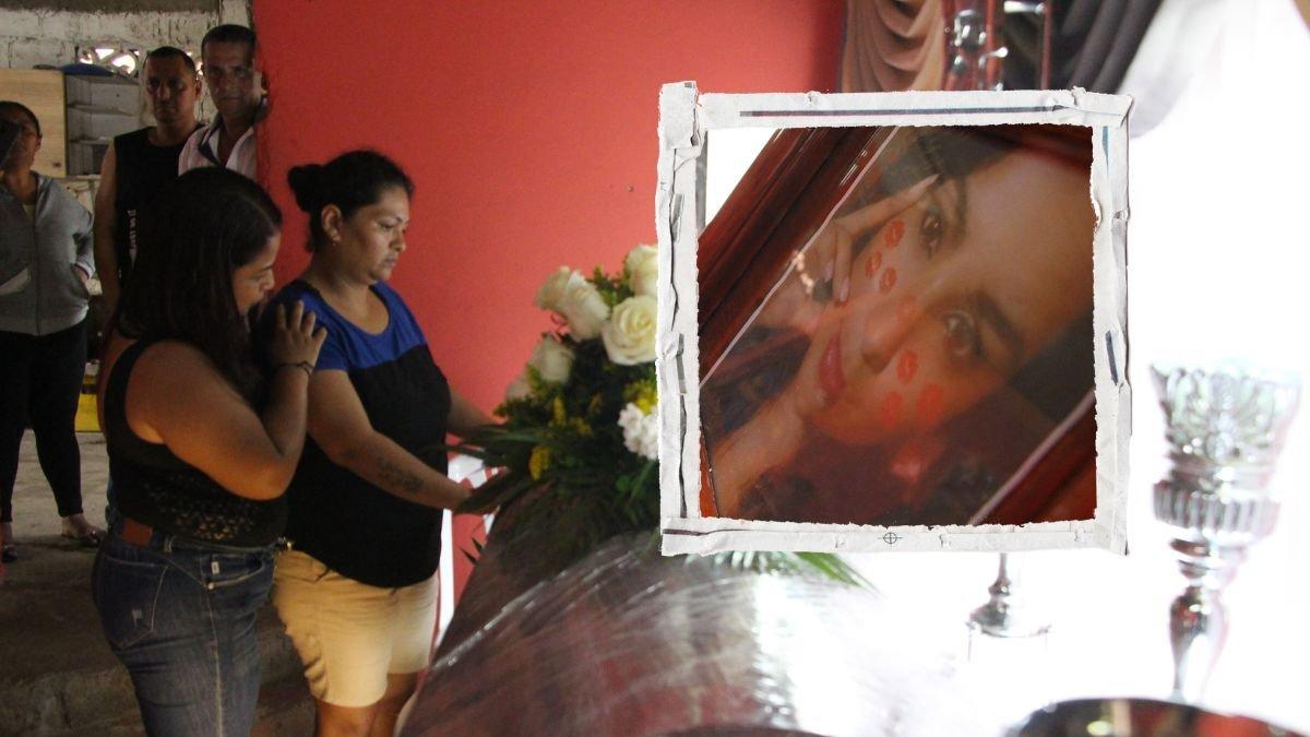 Los restos de Ericka Vera, quien murió aplastada por un contenedor, fueron velados en Pascuales.