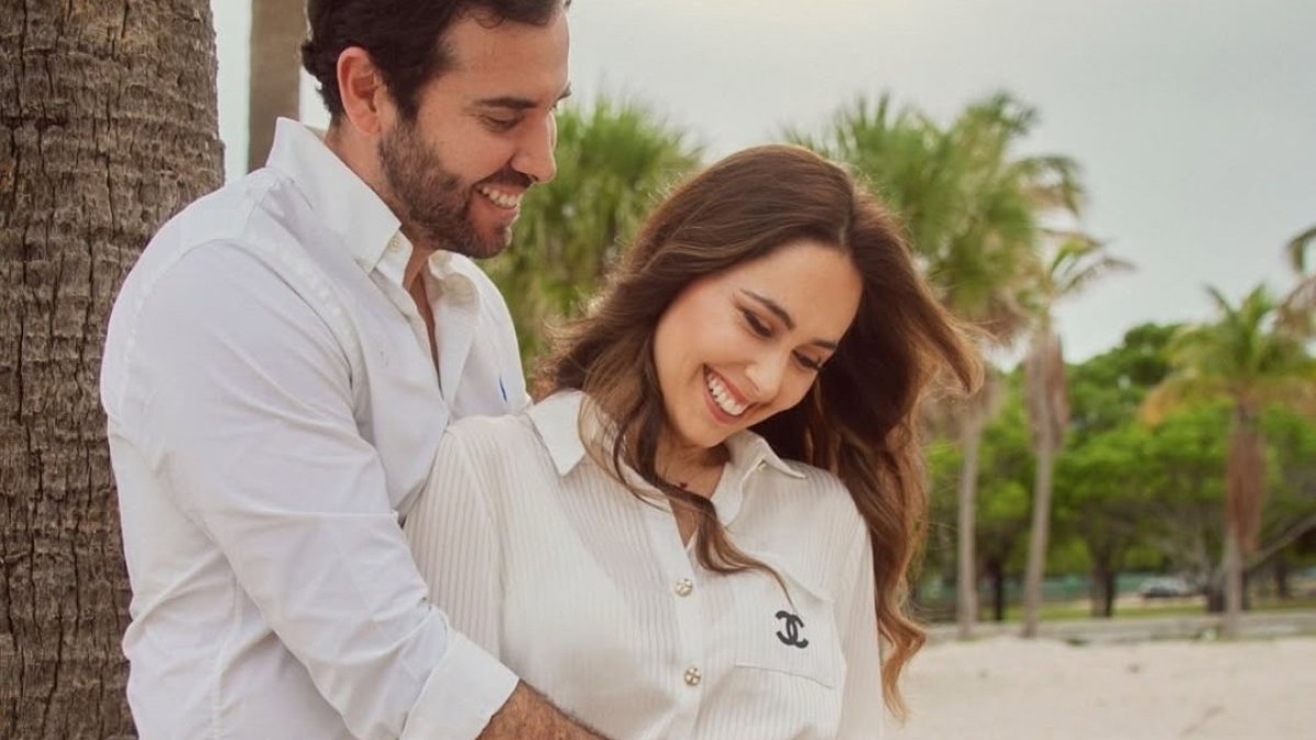 Fiorella Solines con su esposo, Felipe.