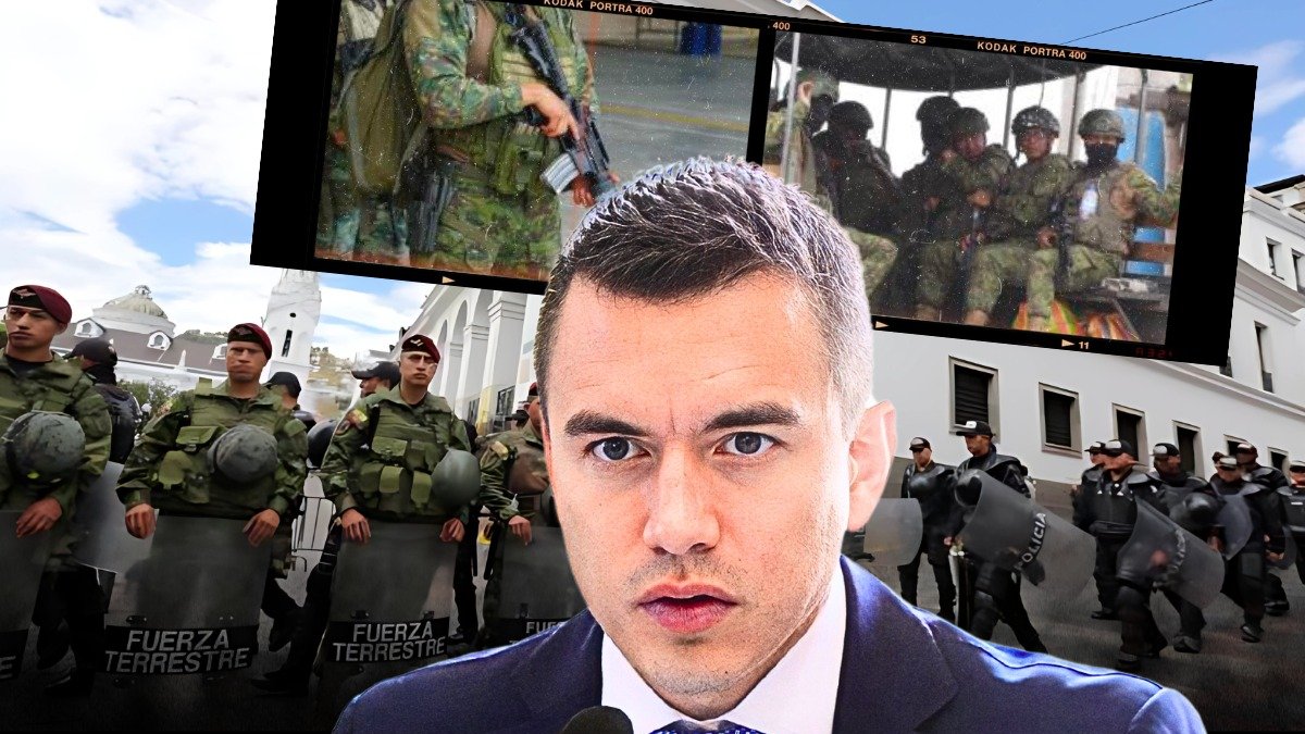 Daniel Noboa durante su entrevista en la que defendió las leyes de seguridad y la captura de alias Fito