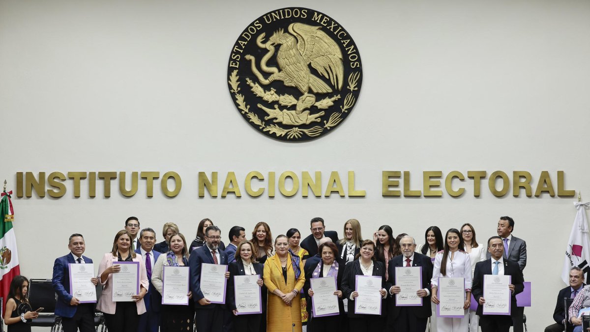 Magistrados electos del Tribunal Electoral del Poder Judicial de la Federación, en Ciudad de México (México).