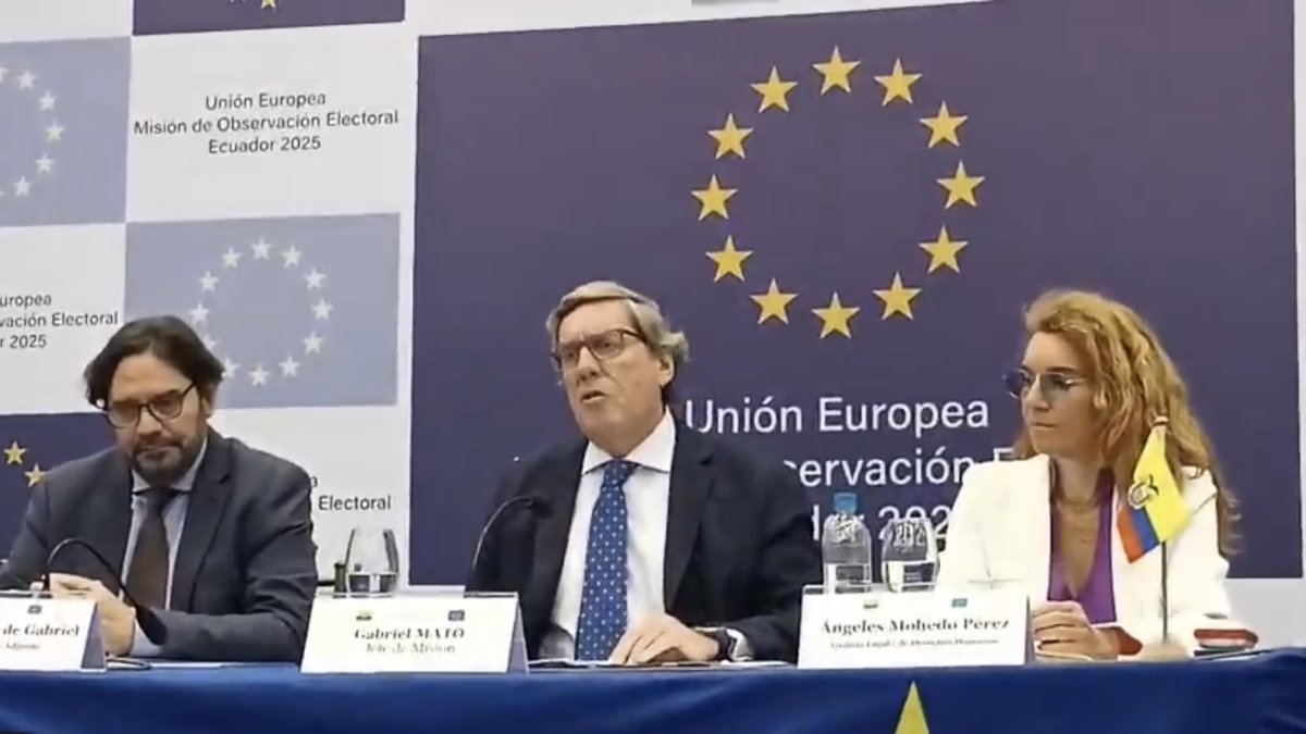 Gabriel Mato, diputado del Parlamento Europeo y jefe de la MOE UE, descartó fraude en elecciones ecuatorianas, pero pidió reformas clave.
