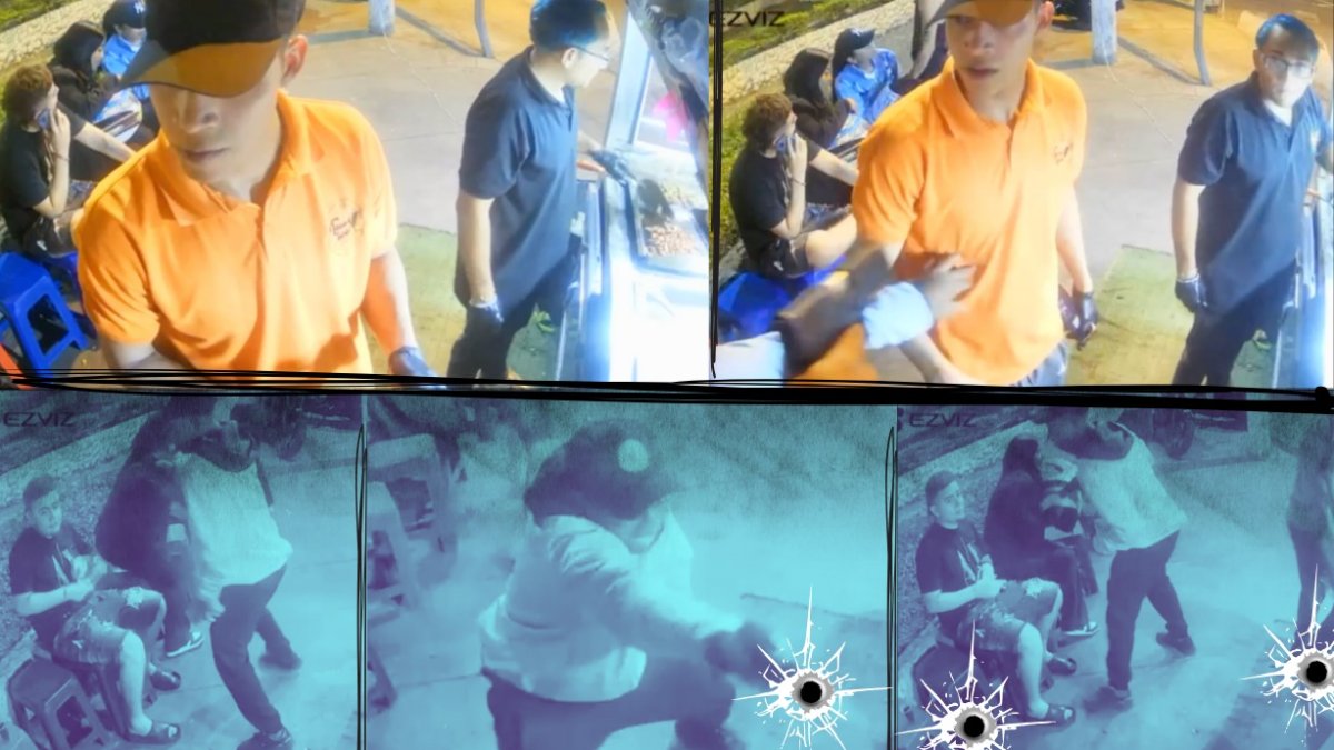 El intento de robo y posterior balacera en un local de comidas en La Alborada quedó registrado en un video.