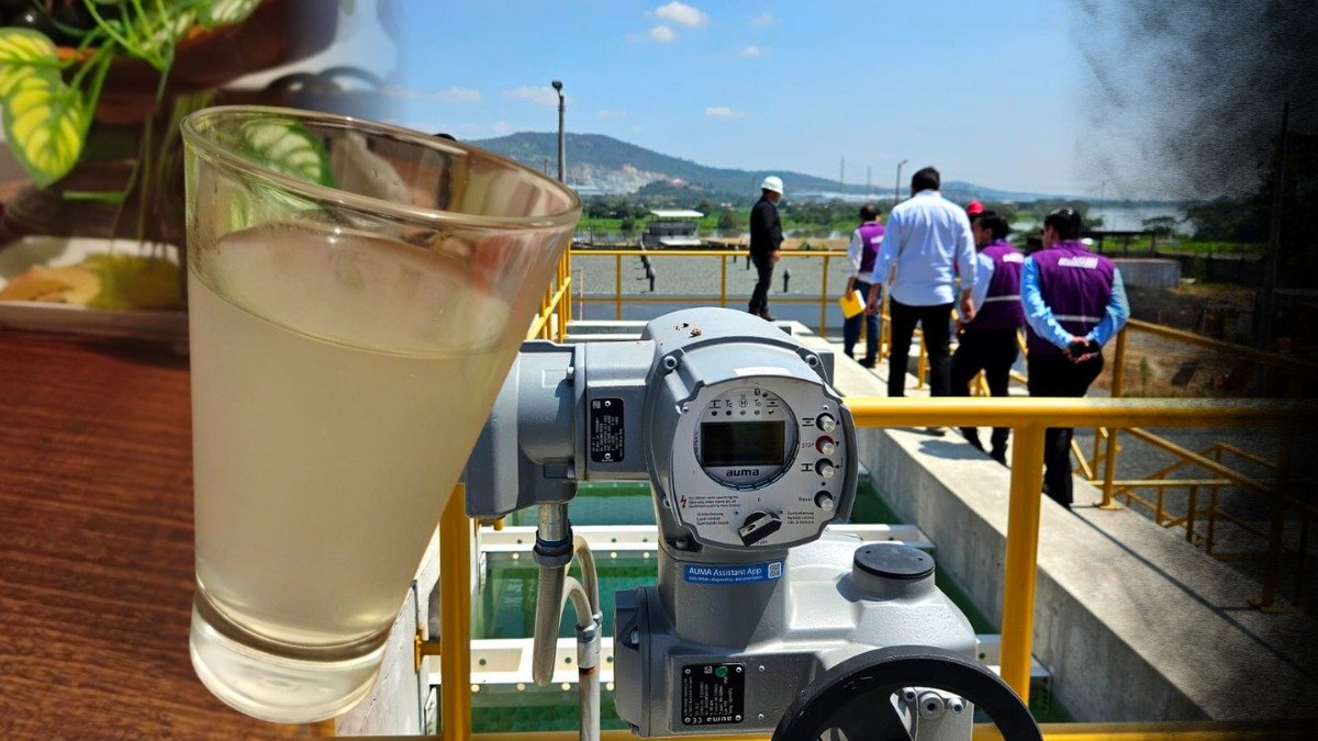 Arcsa realizó un recorrido por la planta de agua en Daule.