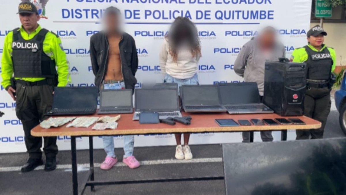 Los tres detenidos no tienen antecedentes penales. Son ecuatorianos.