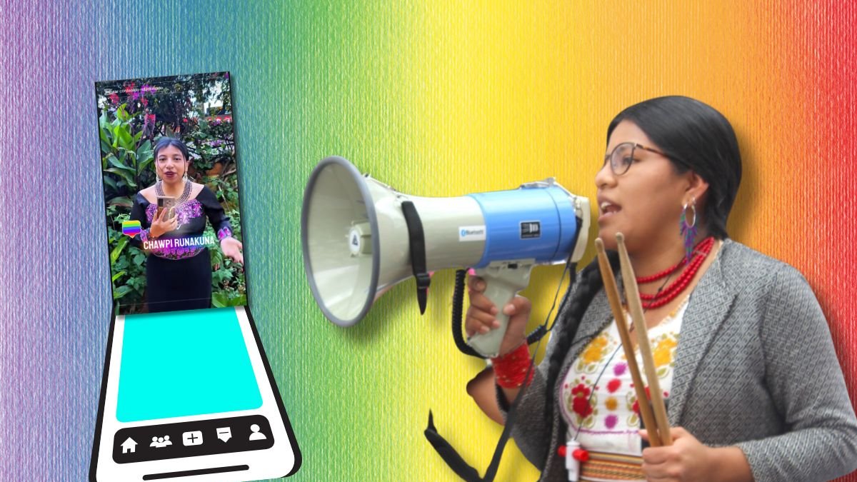 Ninari Chimba es la fundadora de la colectiva Chawpi Runakuna