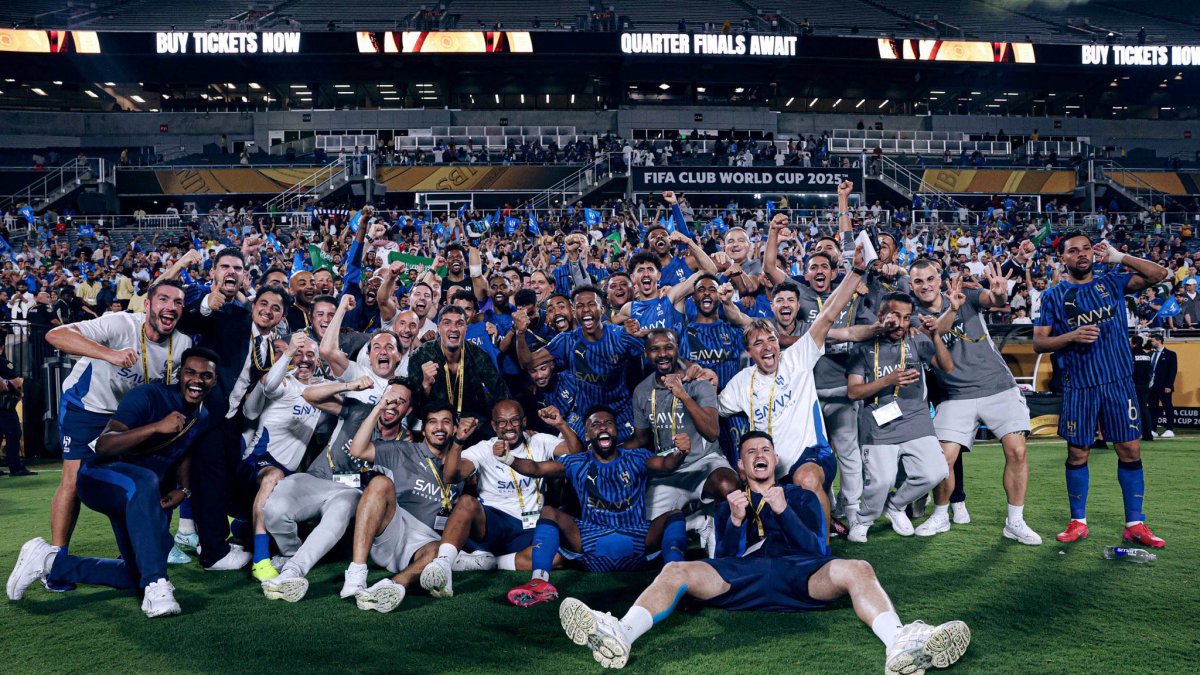 El festejo del Al Hilal tras eliminar al Manchester City en el Mundial de Clubes.