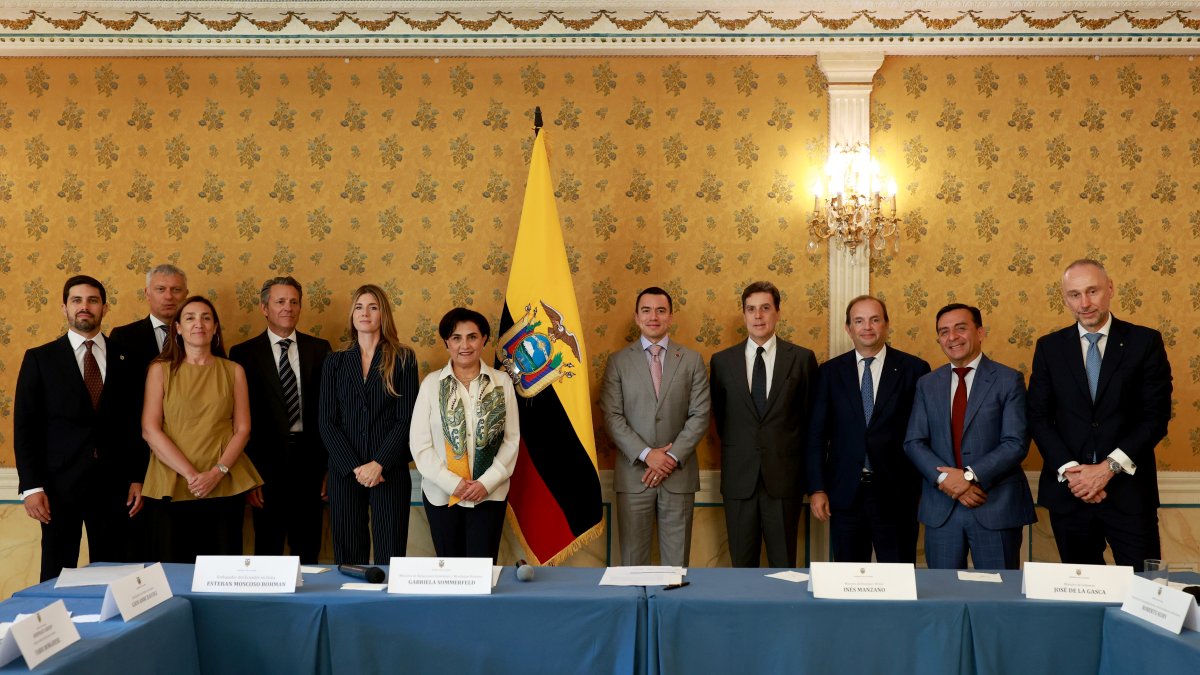 Daniel Noboa sostuvo una reunión clave con representantes de destacadas empresas italianas.