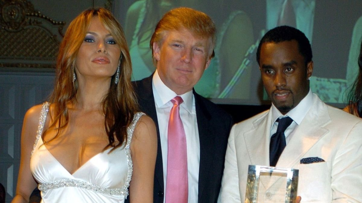 Melania y Donald Trump junto Sean 'Diddy' Combs