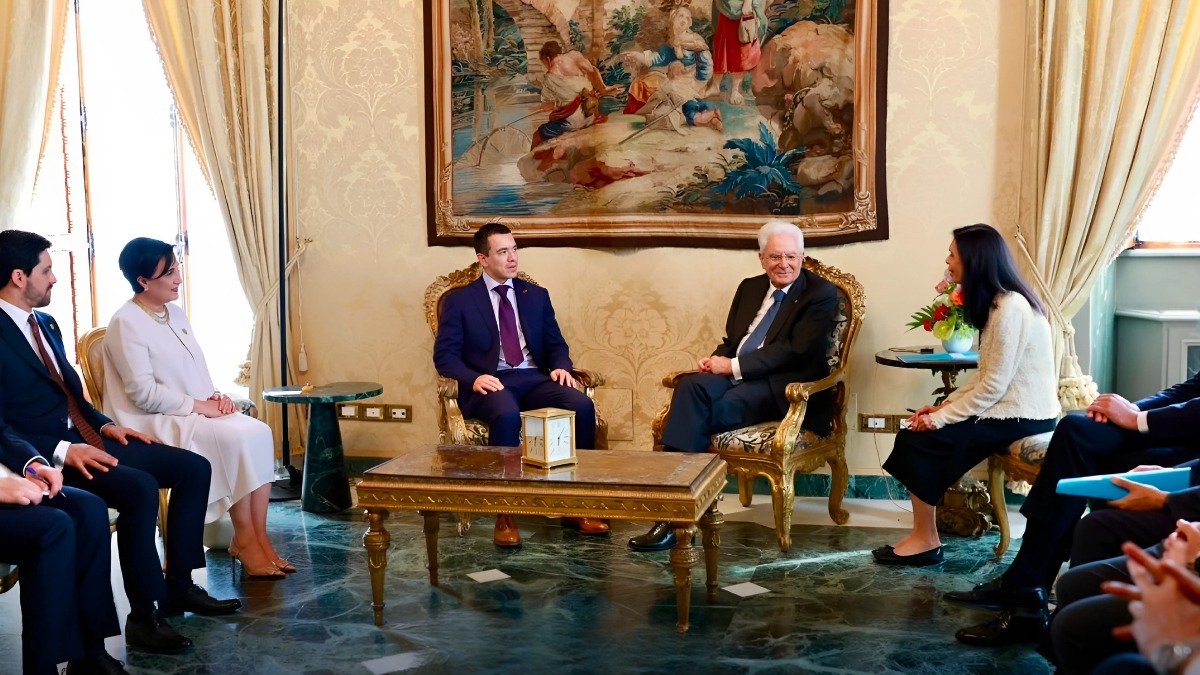Daniel Noboa mantuvo reuniones clave en Roma para fortalecer la cooperación entre Ecuador e Italia