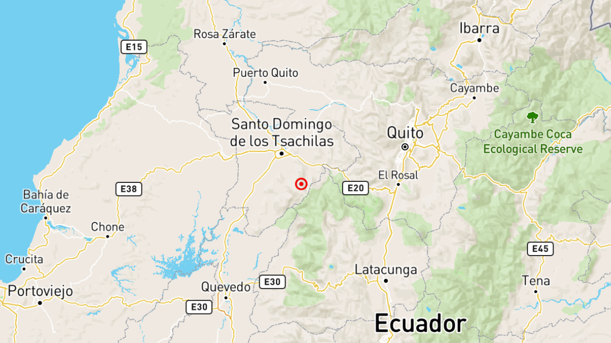 Segundo temblor de este 3 de julio en Ecuador.